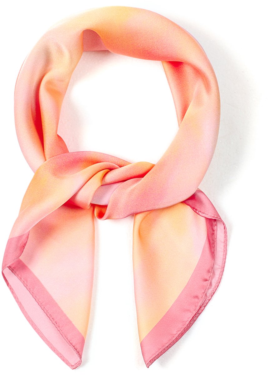 Luchtige Sjaal met Fleurige Bloemenprint - Trendy Zomerse Omslagdoek - Modieus Accessoire voor Dagelijks Gebruik en Strand - Roze