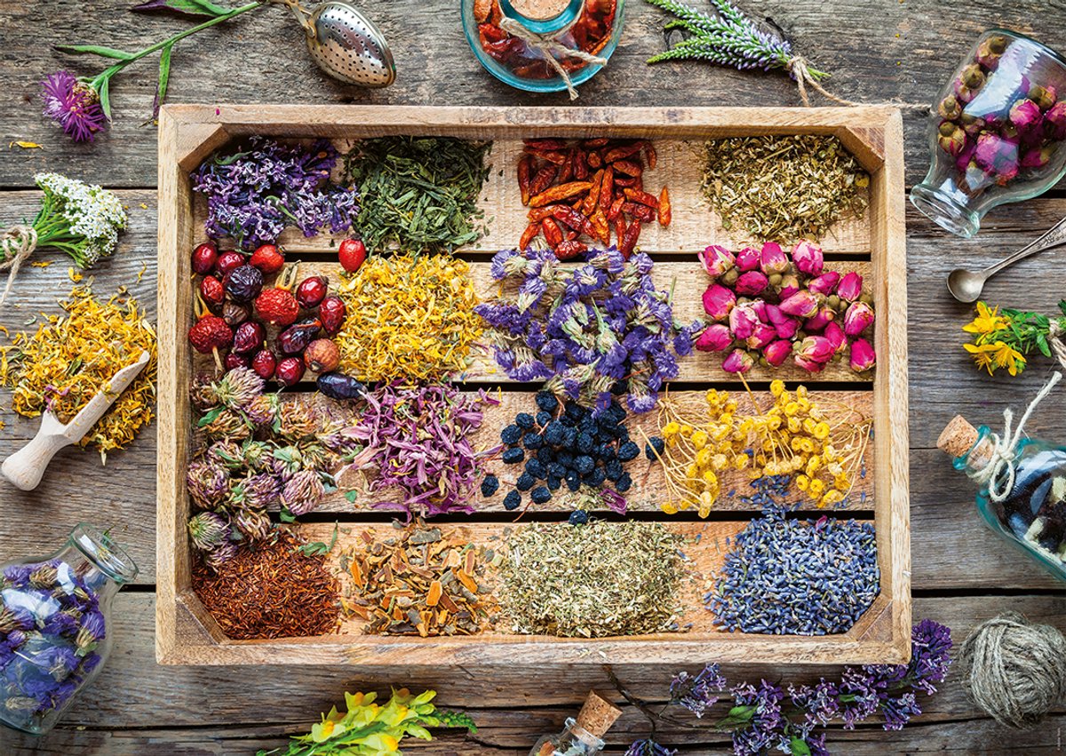 Nathan legpuzzel Medicinale Planten 1500 stukjes bloemen puzzel.