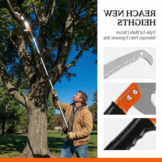 Dailygoods- Snoeizaag Lange Bereik - Snoeizaag Accu - Snoeizaag Inklapbaar - Snoeizaag Telescopisch - Snoeizaag Elektrisch - Duurzaam Gelegeerd Staal - Boomsnoeier van Dailygoods — afbeelding 3
