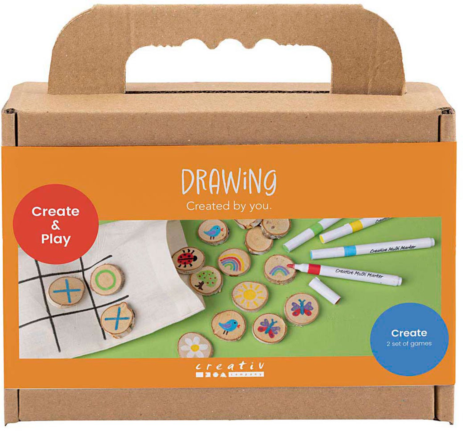 Creativ Company hobbyset tekenen spelletjes memory en drie op een rij.