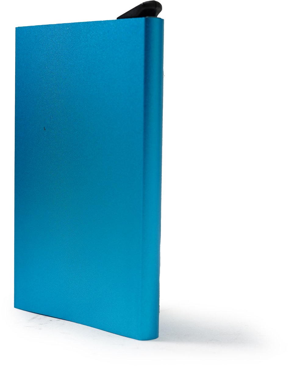Eurocatch Creditcardhouder RFID - Aluminium Kaarthouder voor 5 Pasjes - Uitschuifbaar - Unisex - Blauw