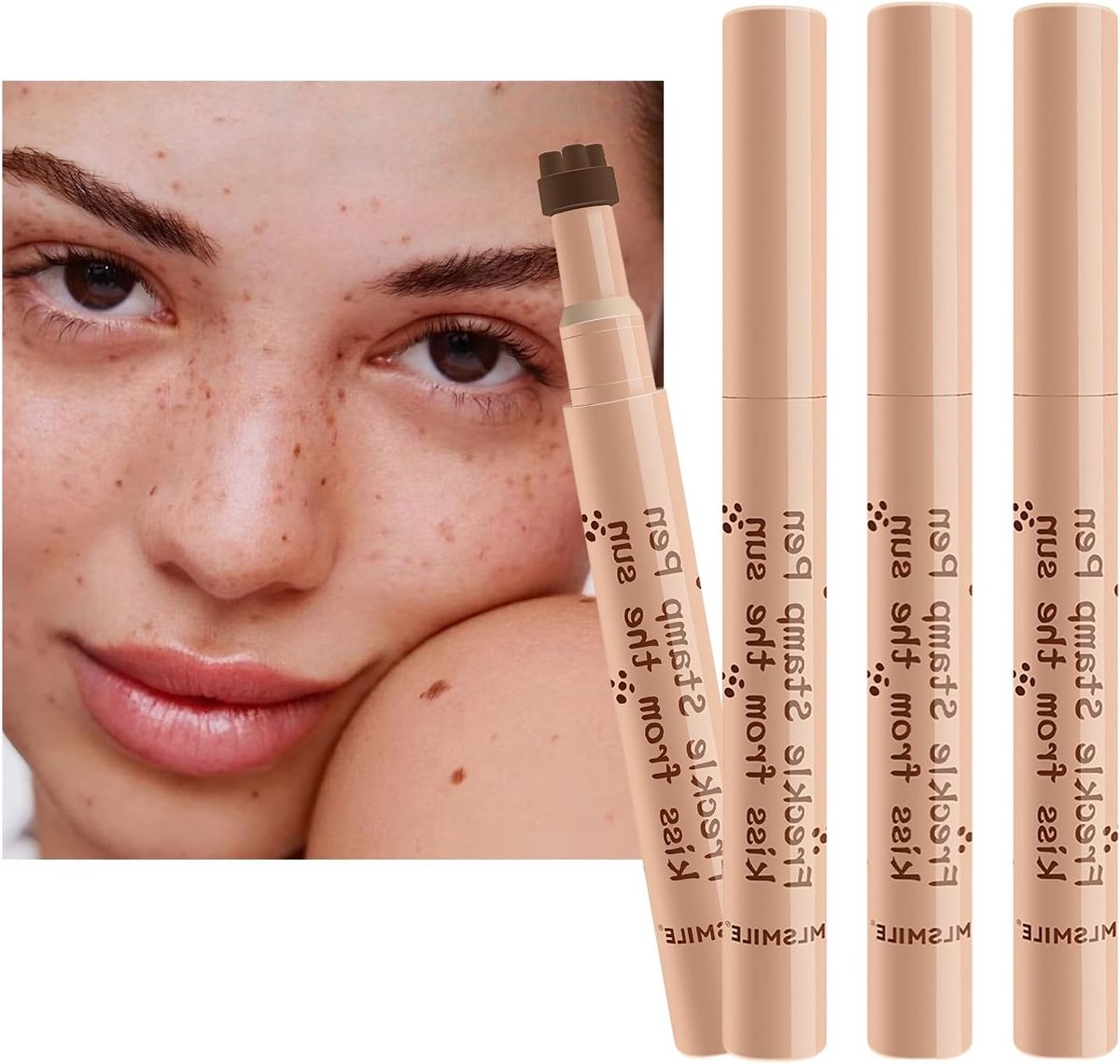 3 Stuks Vlekkenpen, Natuurlijke Vlekken voor een Stralende Look, Langdurige Make-up, Ideaal voor Strand en Dagelijks Gebruik, 3 Kleuren