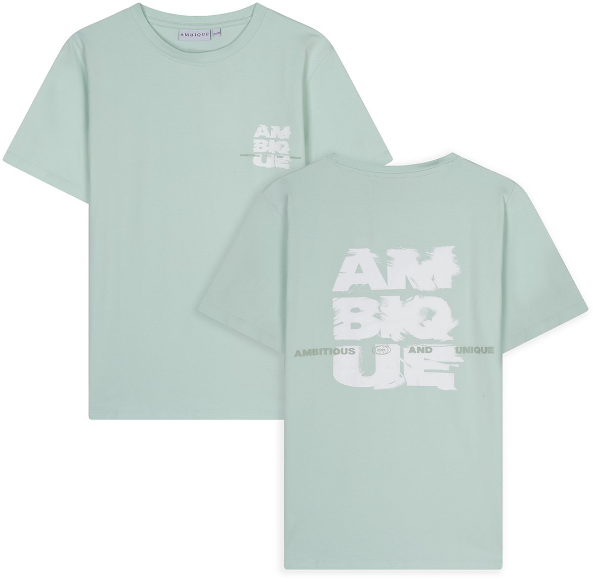 AMBIQUE - Damon T-Shirt - 133 mint green - Maat 170/176