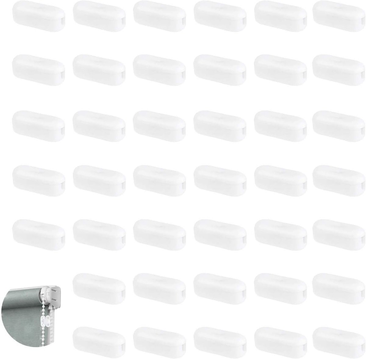 SnelShoppen - 40 Stuks Roller Blind Chain Connectors, Duurzame Plastic Blind Veiligheidsclips voor Thuis, Kantoor en School, Vervangingen voor Raamdec