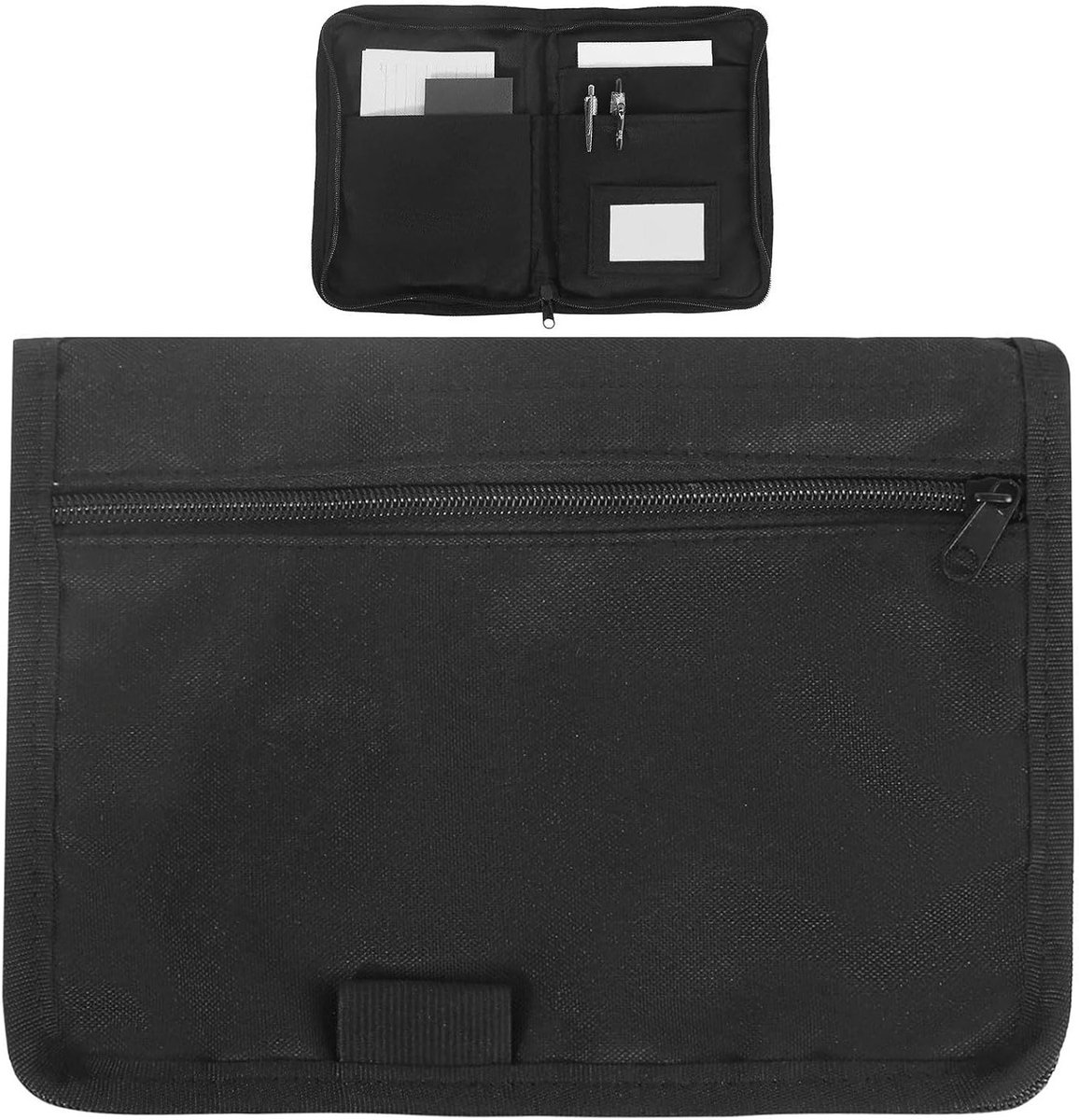 Draagbare Handschoenenvak Organiser, Multi-Pocket Documententas voor Ontvangsten, Tickets en Opslag, 24 x 17,5 cm met Meerdere Compartimenten