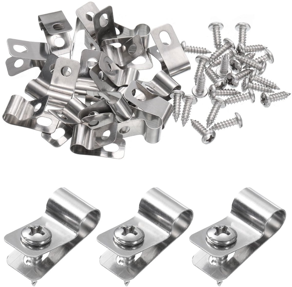 30 Stuks Draadhekclips RVS – Klemmen voor 12-16 Gauge Draden