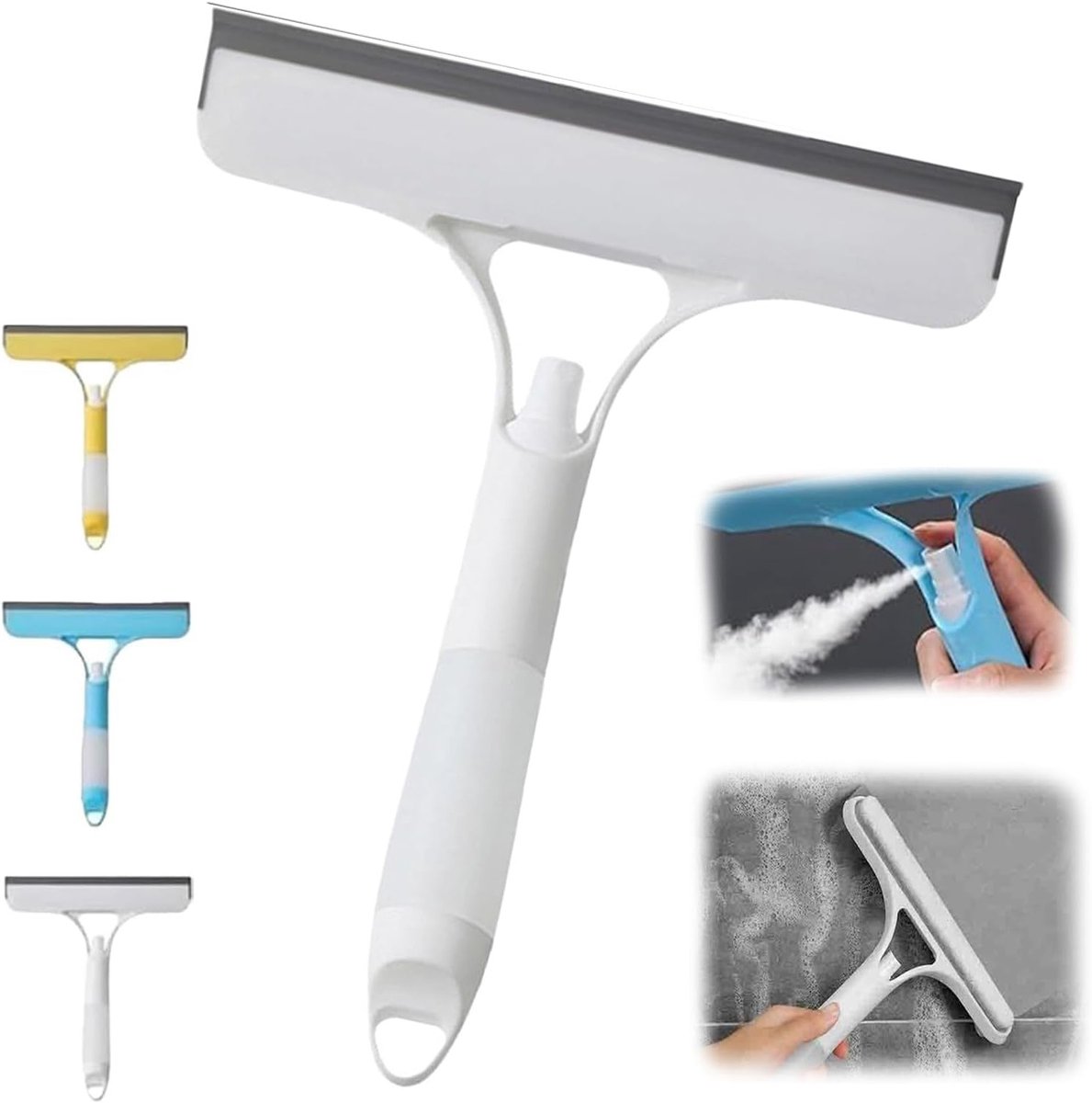 Multifunctionele Raamreinigingsschraper met Sprayfunctie voor Binnen en Buiten, Ideaal voor Huishoudens, Keukens, Ramen, Muren en Auto's