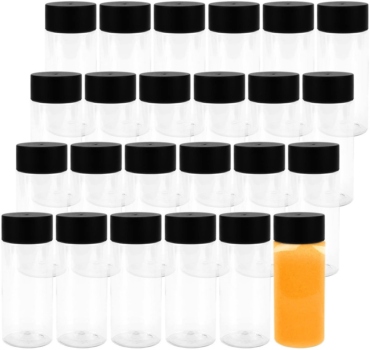 aladdien - Plastic Juice Bottles - 300ml - Herbruikbaar en Veilig - Duidelijk en Stevig - Voor Dranken en Smoothies - Set van 24