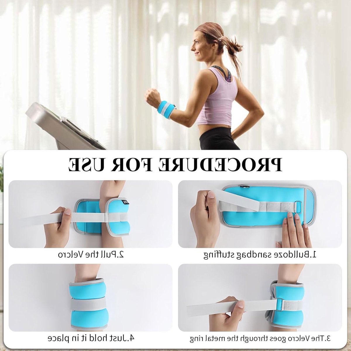 Gewichtmanchetten voor Enkelgewrichten, 0.25/0.5/0.75 kg, Ideaal voor Fitness, Yoga en Fysiotherapie, Versterk Spieren en Verbeter Balans
