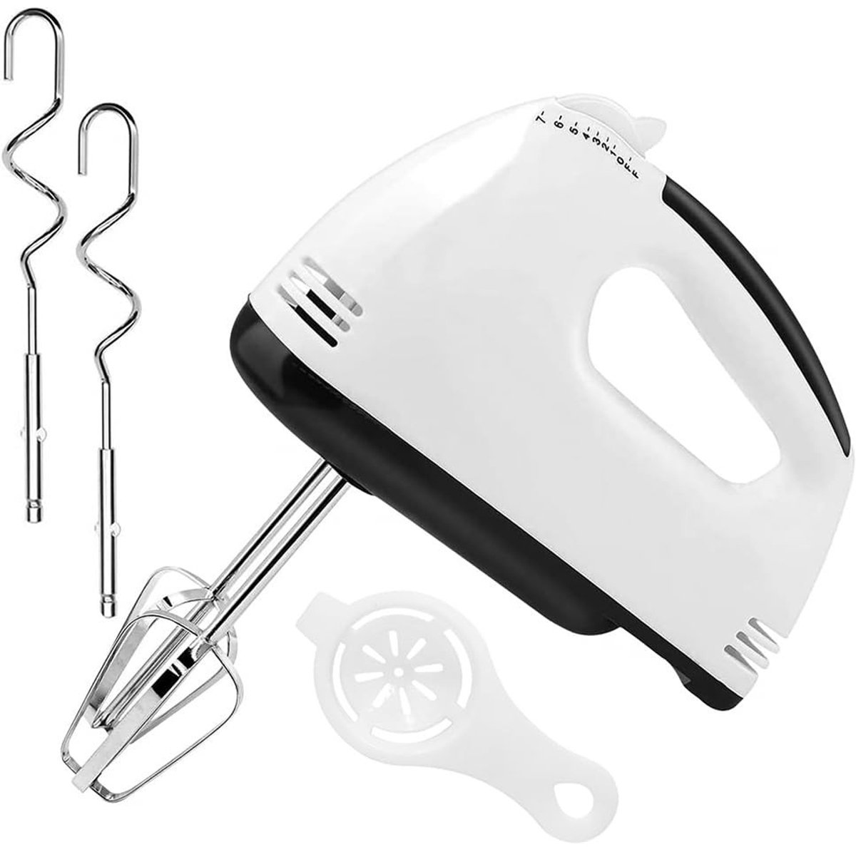 Allecto - Handmixer - Elektrische mixer - Eenvoudig kloppen van deeg - Vaatwasserbestendig - Comfortabel in gebruik - Geschikt voor bakken - Roestv..