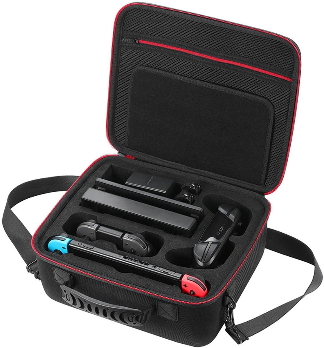 Allecto - Draagtas voor Switch OLED - Schokbestendige Hardcase - Ideaal voor gaming - Zwart - Bescherming - Compact en lichtgewicht - Geschikt voor...