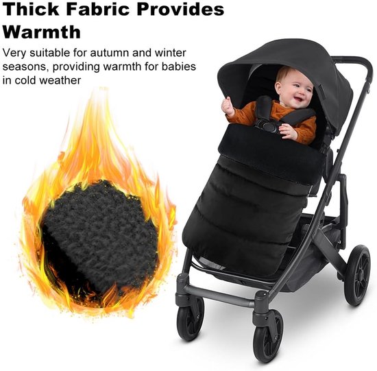 Warme Winter Baby Footmuff voor Kinderwagens - Zachte Fleece & Waterdicht — afbeelding 5