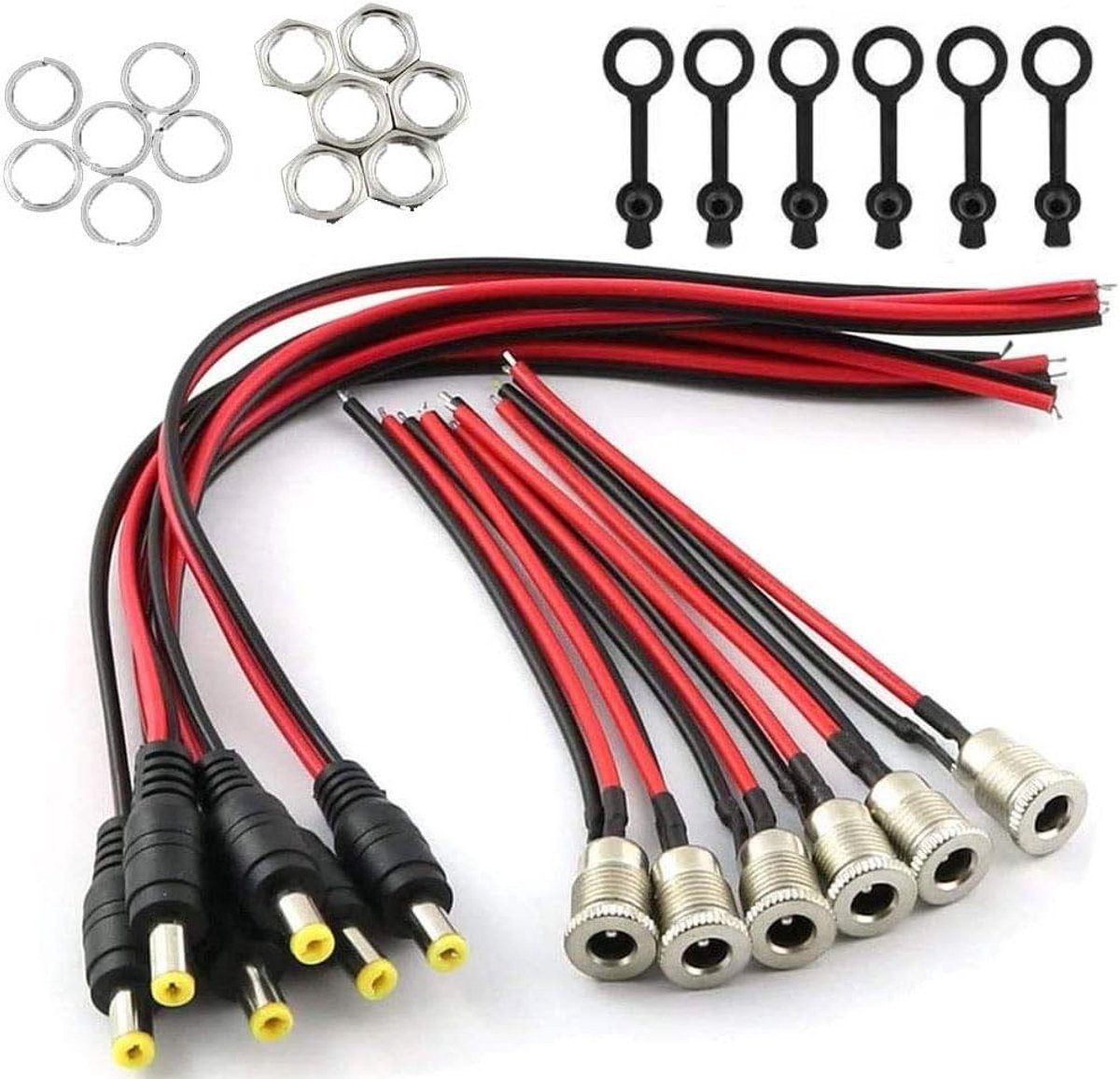 RUNCCI-YUN DC 12V Mount Adapter Set - 12V DC Connectoren voor Elektronische Apparaten