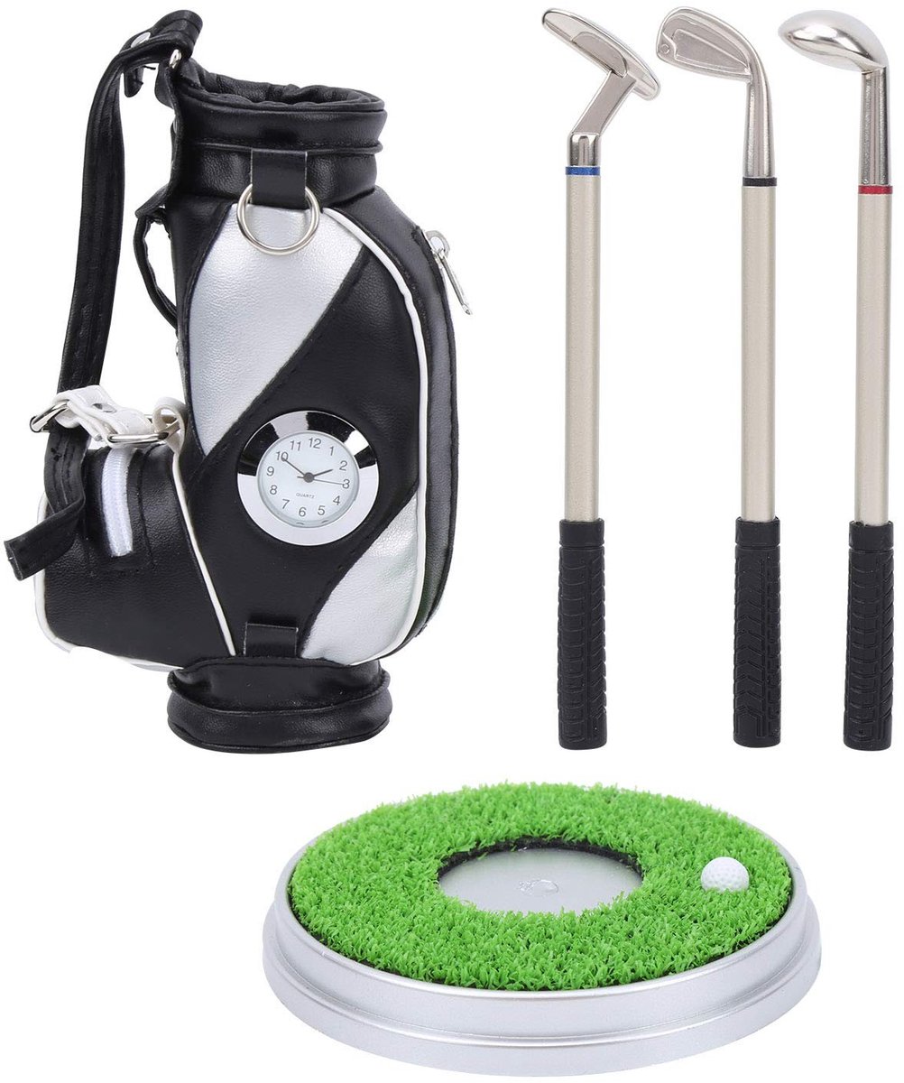 Allecto - Mini Golftas Penhouder - Kantooraccessoire - Decoratief - Miniatuurmodel - Golf Geschenkset - Perfect voor kantoor en thuis