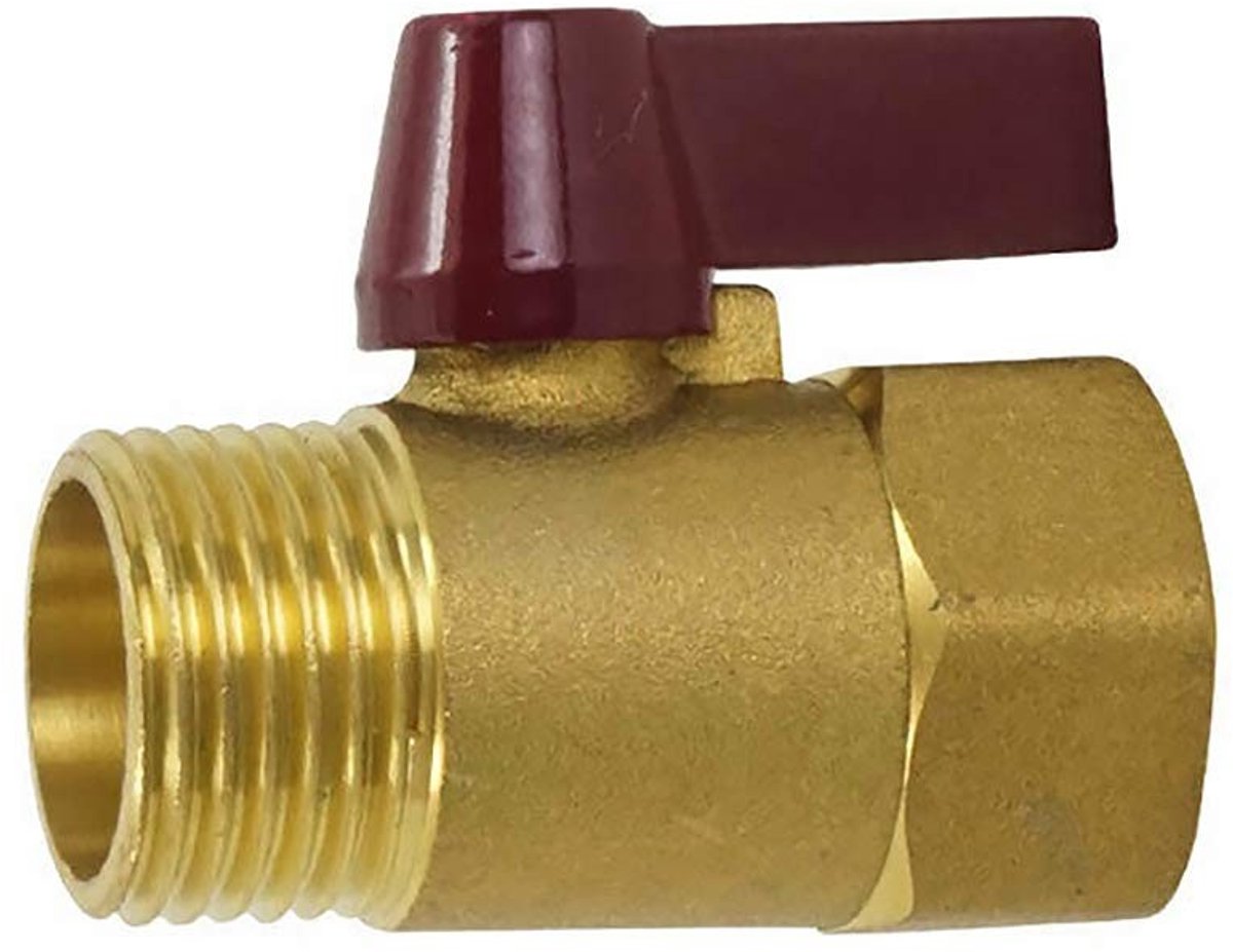 SENRISE 1/2" BSP Messing Kogelklep met Lever voor Gas, Lucht, Water en Brandstof