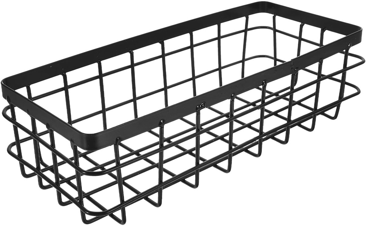 aladdien - Opbergmand van Metaal - Draadmand Organizer - Stijlvol en Functioneel - 10D x 13,5B x 10H cm - Voor Keuken en Badkamer - Ideaal voor Kabe..