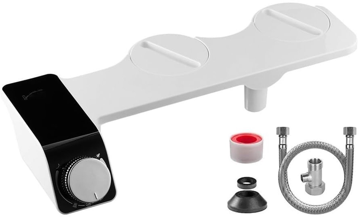 Allecto - Toiletbidet - Niet-elektrisch - Eenvoudige installatie - Instelbare waterdruk - Duurzaam en milieuvriendelijk - Geschikt voor mannen en v...