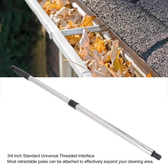 Goot reinigingsgereedschap - Telescopische staaf - Dakgoten schoonmaken - Verstelbare lengte - 2-82ft van Merkloos	 — afbeelding 3