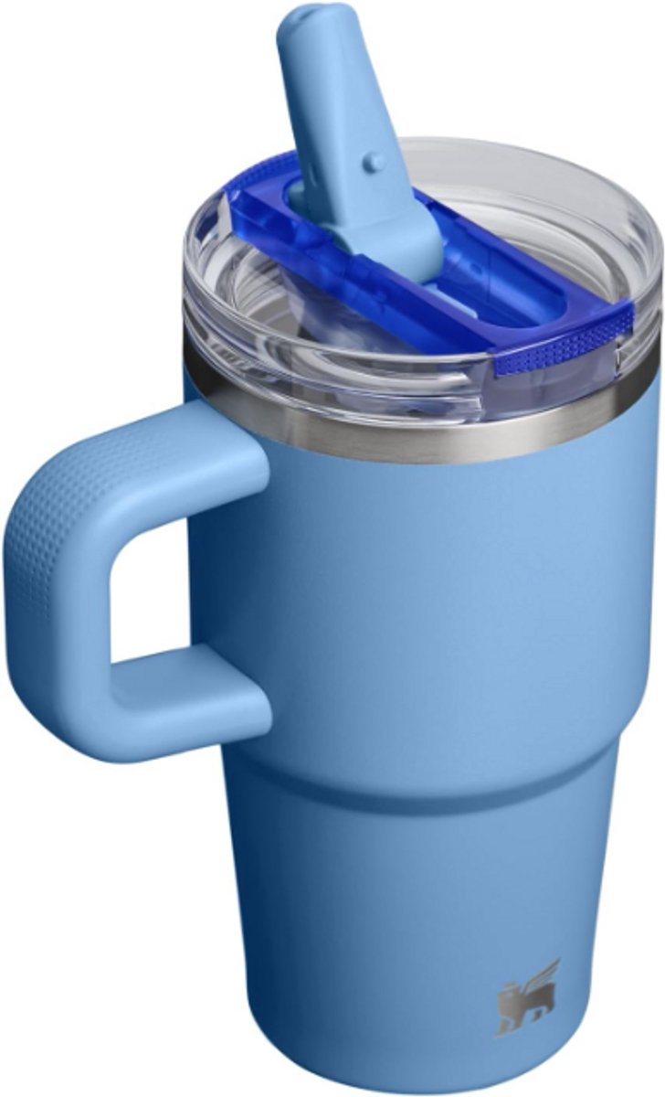 STANLEY Quencher ProTour Flip Straw Tumbler 20oz (Blue Sky) - Lekvrije Drinkbeker met Rietje & Handvat – RVS Geïsoleerd – BPA-vrij – Cupholder Geschikt – foto 3