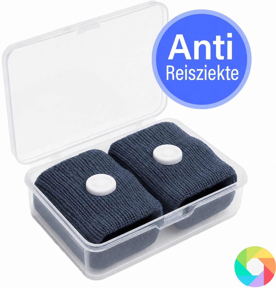 Anti Misselijkheid Bandjes 2 stuks - Zeeziekte - Reisziekte - Anti Wagenziekte - Polsbandje - Donkergrijs