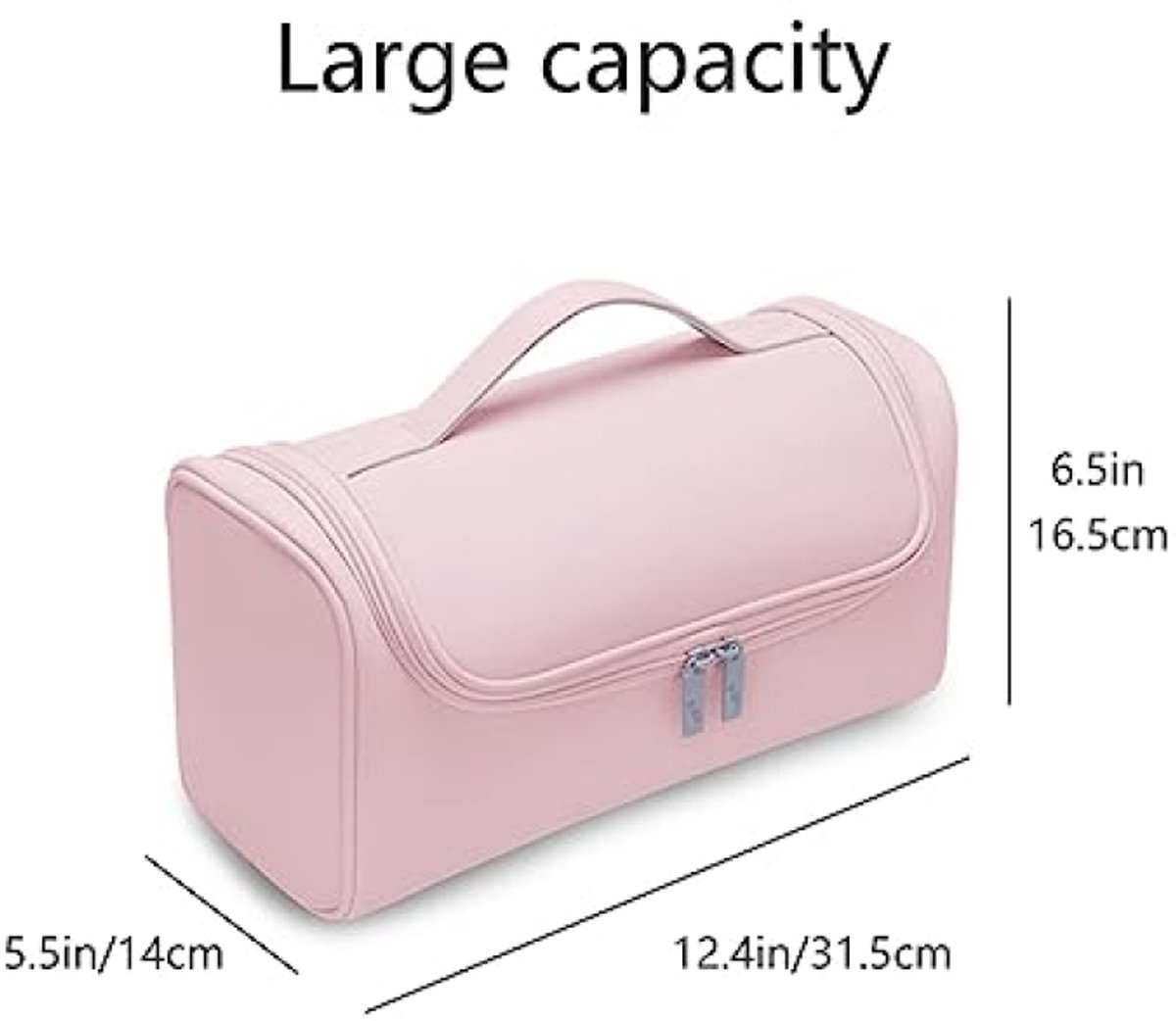 PromoHome Reistas voor Föhn - Draagbare Opbergtas voor Dyson Airwrap en Accessoires - Waterdichte Hangende Reistas - Roze thumbnail 6