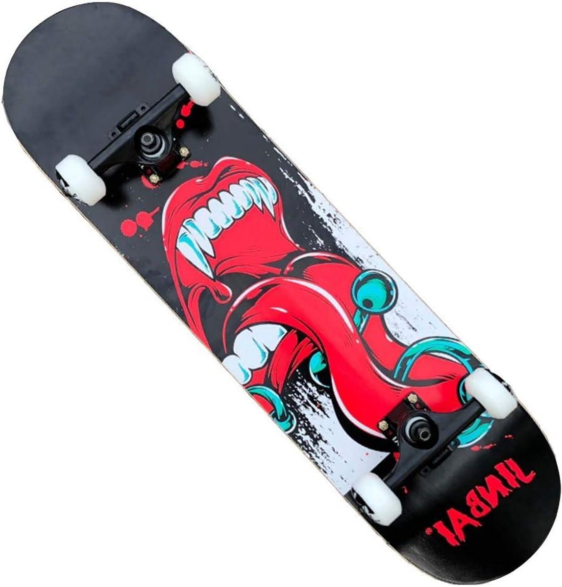 Stunt Skateboard Street Board Straat Tricks Dubbele Kick 80x20cm D