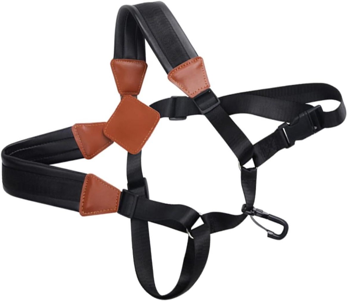 Saxofoon Draagriem - Dubbele Schouderband - Instrument Dragen - Druk Verlichtend - 30x16x5 cm - Zwart
