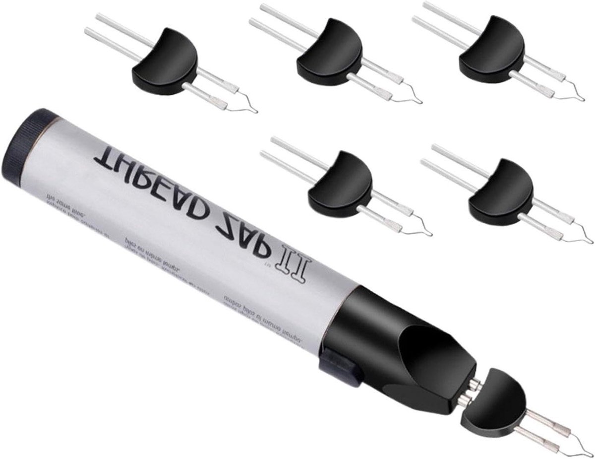 Elektrische Verwarmingspen - Houtgestookte Pen Soldeerpen - Leren Graveren - Instelbare Temperatuur - 13 cm - Zwart