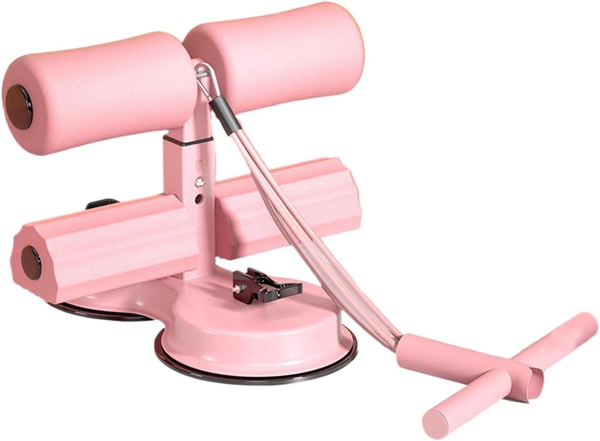Buiktrainer - Fitnessapparaat - Core Training - Sterke Zuignap - 28 cm - Roze
