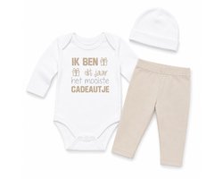 MM Baby cadeau geboorte meisje jongen set met tekst aanstaande zwanger kledingset pasgeboren unisex Bodysuit | babykleding Huispakje | Kraamkado | Gift Set babyset kraamcadeau pakje babygeschenk kraampakket aankondiging bekendmaking zwangerschap