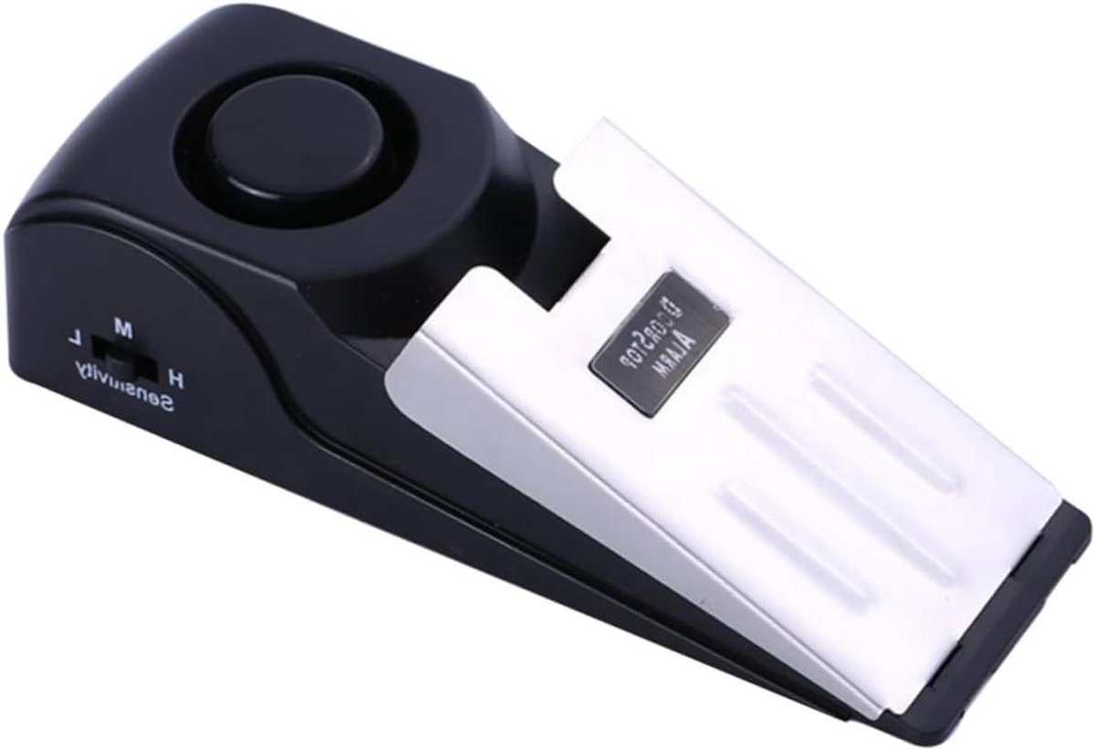 Deurstop Alarm - Veiligheidsalarm Deur - Extra Beveiliging - Antislip Functie - 2 Stuks - Zwart
