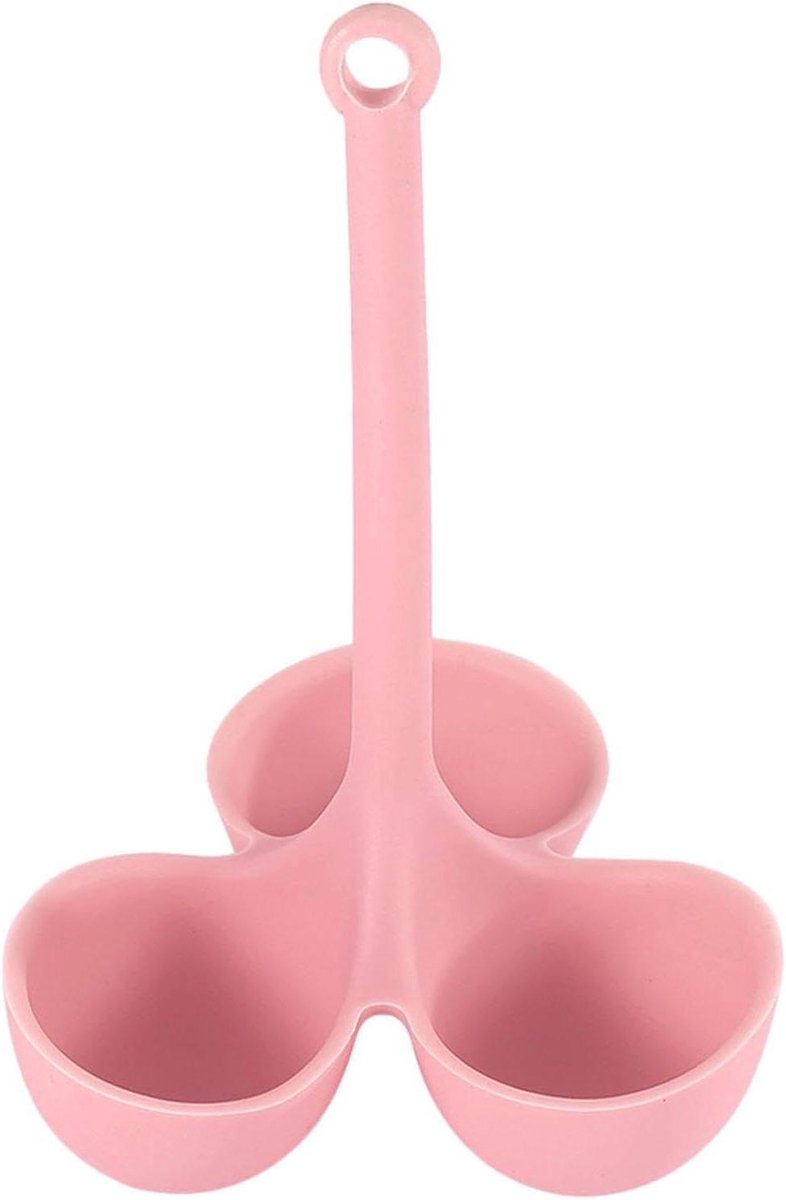 Eierkoker Stoomhouder Eierkoker rek Stoomrek eieren Ontbijt Bereiden Hittebestendig Siliconen 10 x 13 cm Roze