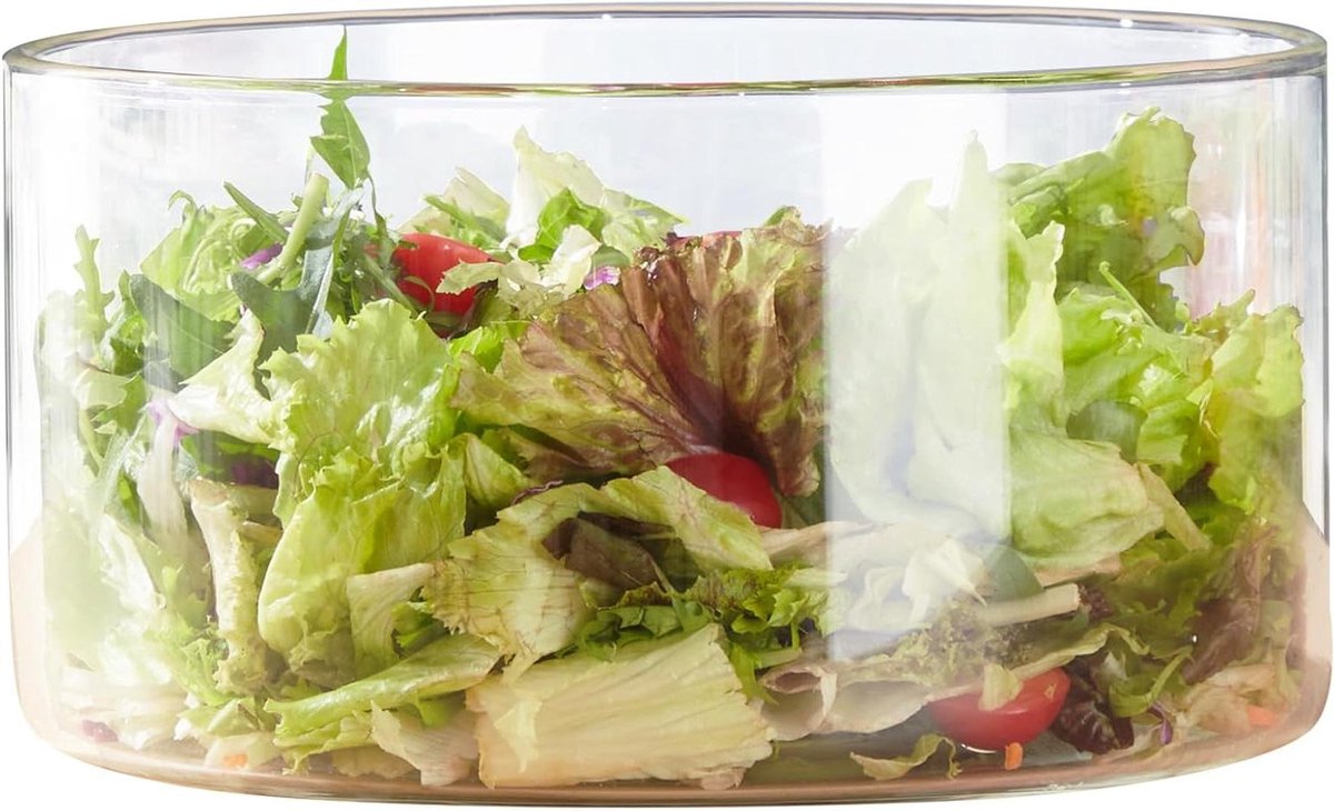 Glazen Kom - Dessert Schaal - Salade Serveren - Met Deksel - 10 Inch - Helder