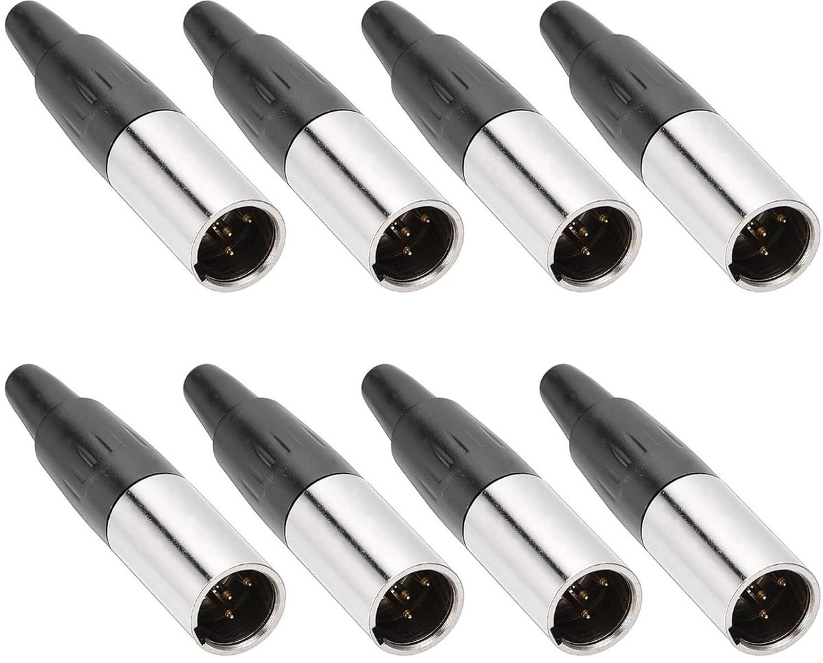Mini XLR Stekkers - Adapter Kabels - Audio Verbinding - Zelfborgend Systeem - 4 Pins - Zwart