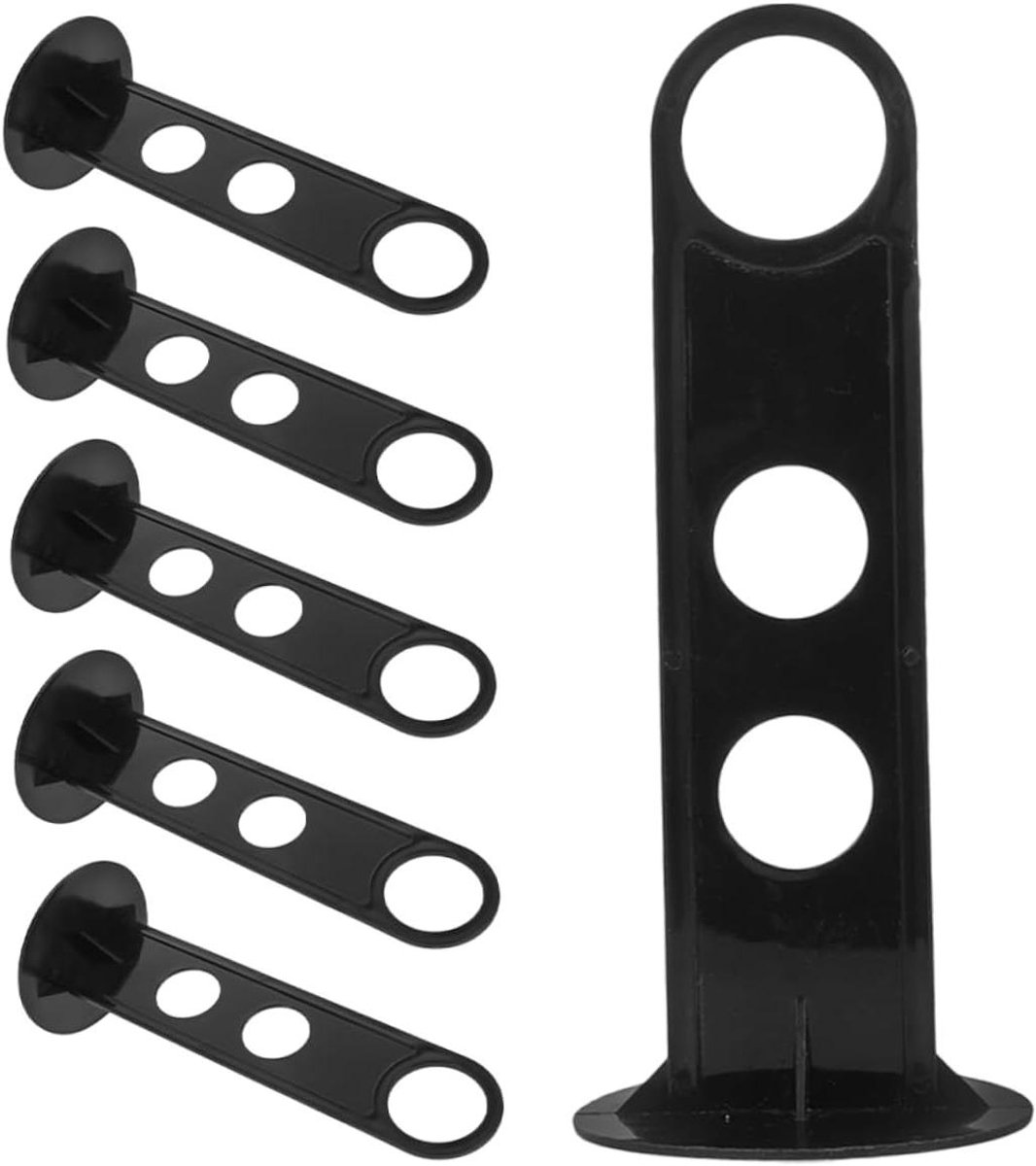 Opbergstandaards Kegels - Marker Houders - Sport Training - Licht en Robuust - 6 Stuks - Zwart