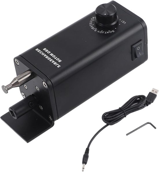 10W Rotisserie Motor Aluminium Legering 3 tot 12V Elektrische Grillmotor met Oplaadbare Batterij, Verstelbare Snelheid voor Universele Grills van Merkloos — afbeelding 4