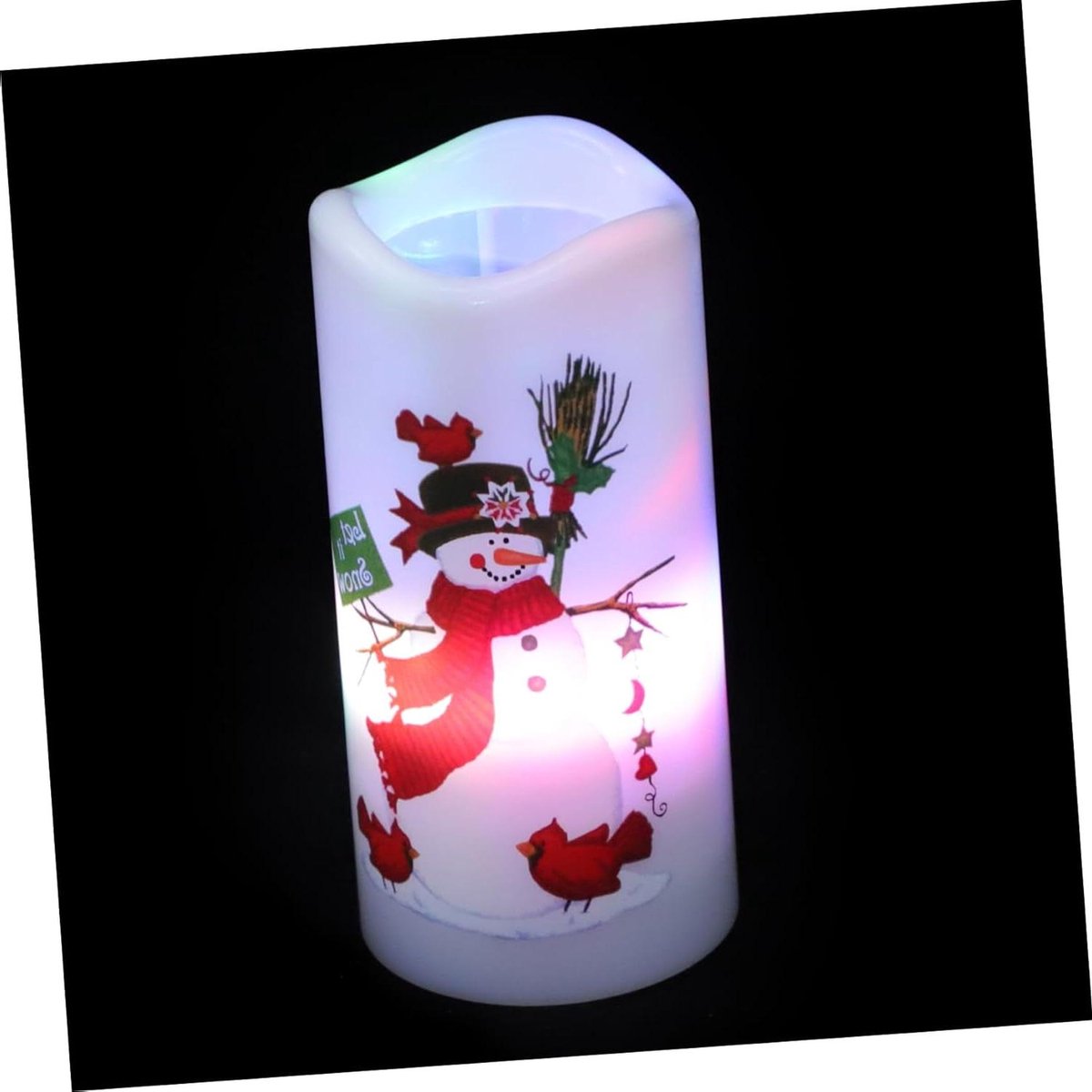 Led Kaarslamp - Decoratie Projectie - Kerst Tafeldecoratie - Veilig Vlamloos - 15x7.5cm -