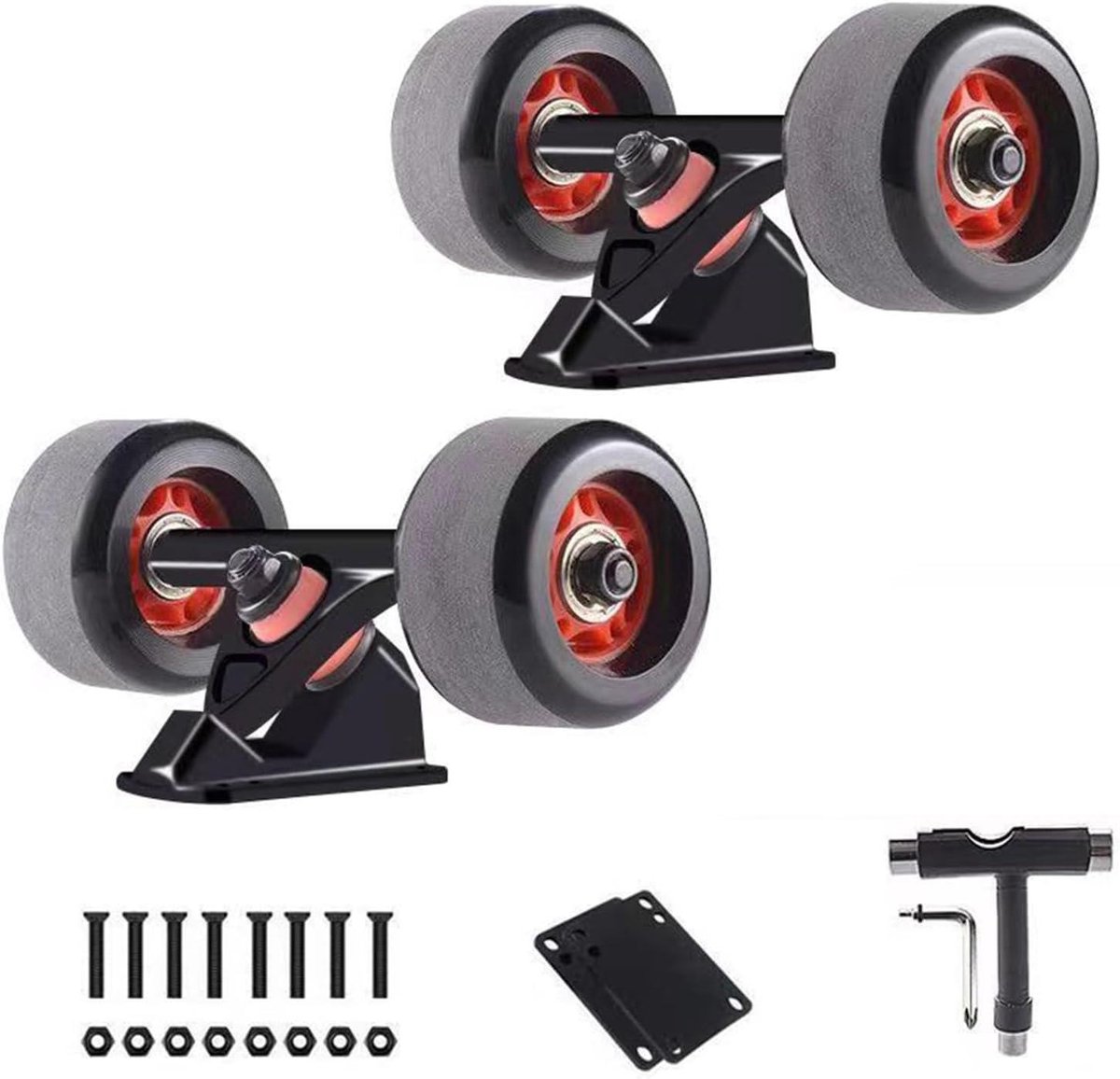 Skateboard Assen Wielen Cruiser Set Soepel Rijden Hoge Wielbit Weerstand 70mm Wielen