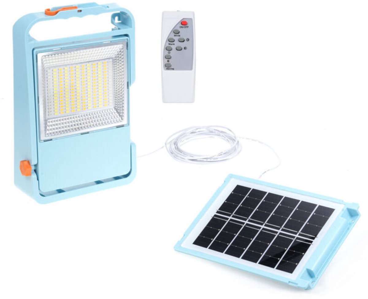Oplaadbare LED-schijnwerper, 150W LED-werklamp, USB LED-werklamp geschikt voor 5 standen, draagbare werklamp geschikt voor zonnepaneel, geschikt voor kamperen, reparaties, garage, werkplaats en andere toepassingen.