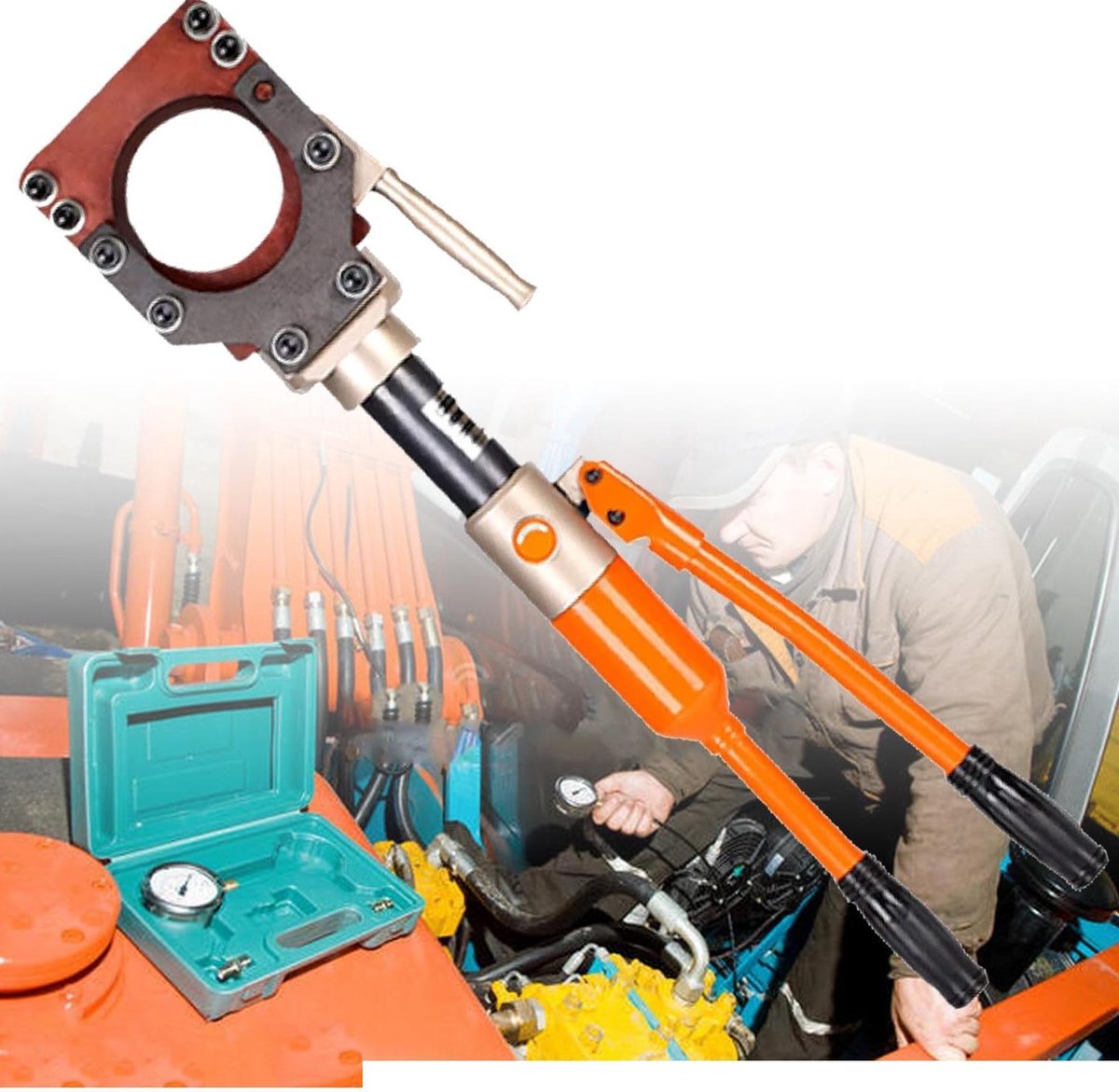 Hydraulische Kabelsnijder - Kabeltang Knipschaar - Kabels Doorknippen - Hoge Snijkracht - 95 mm - Zwart