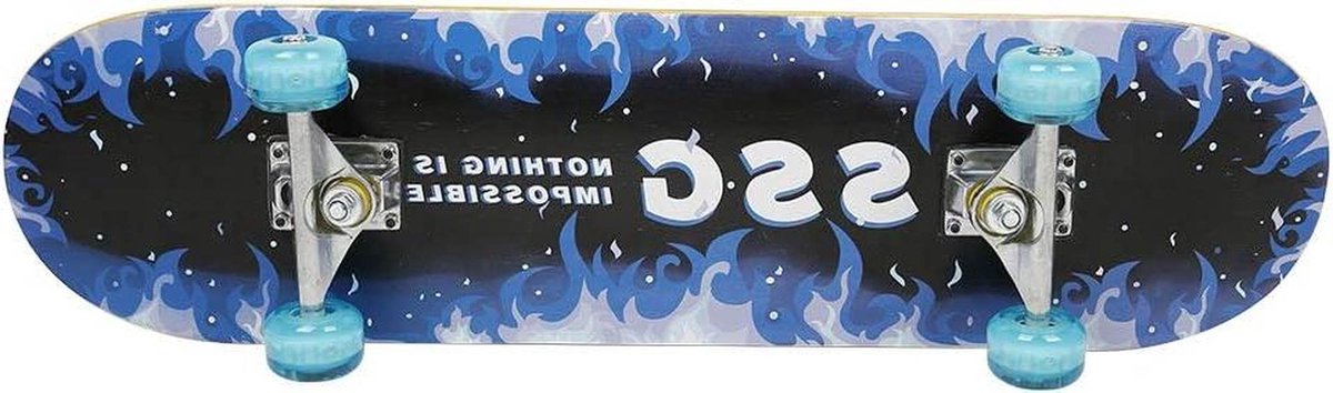 Compleet Skateboard Beginnersboard Cruiser Trick Leren 7-laags Esdoorn Dek 79×20 cm Vuur