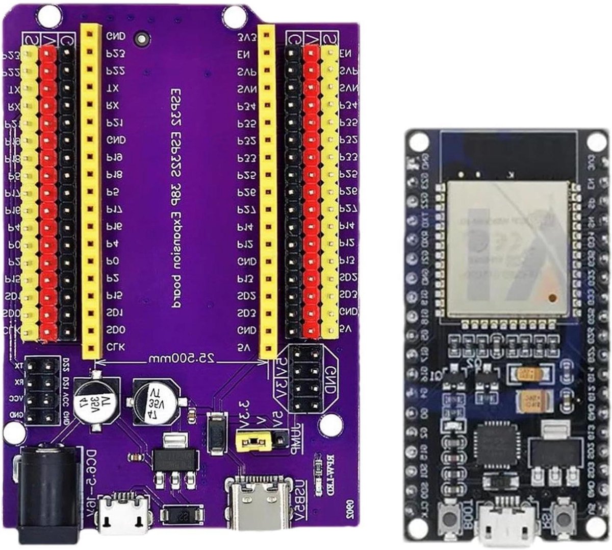 Microcontroller Kaart - Ontwikkelingsmodule IoT - Slimme Apparaten Bouwen - Energiezuinige Controller - 38 Pins - Groen
