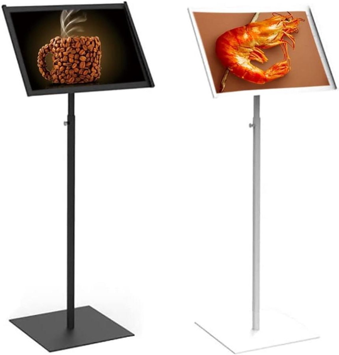 Display Stand - Menuhouder Poster - Reclame Tonen - 360 Graden Rotatie - A4 Formaat - Zwart
