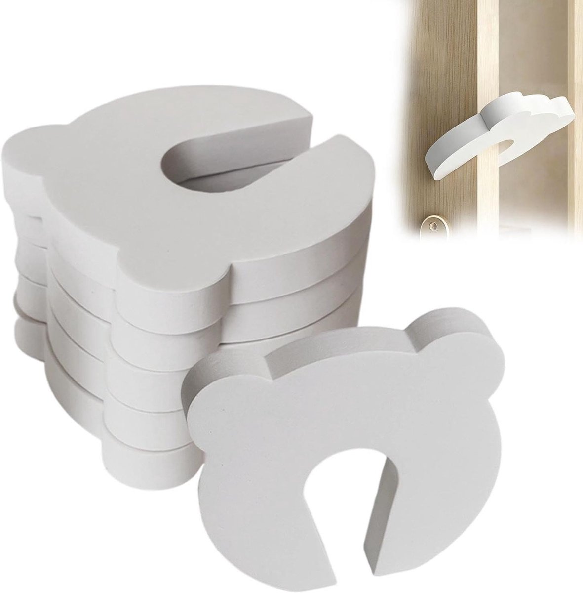 Deurstopper - Vingerbescherming - Veiligheid Thuis - Schuimrubberen Hoek - 6 Stuks - Beren Design