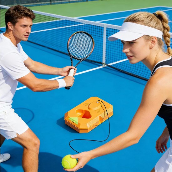Tennistrainer - Oefenmateriaal Tennis - Vaardigheden Verbeteren - Zelfstandige Training - 26x17x6cm - Oranje van Merkloos — afbeelding 3