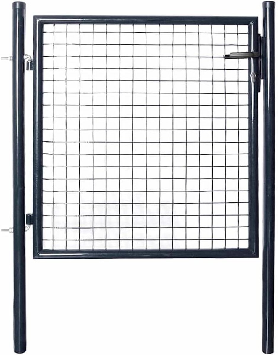 Tuinpoort - Hekwerk - Toegang Creëren - Roestvrij staal - 100 x 100 cm - Grijs