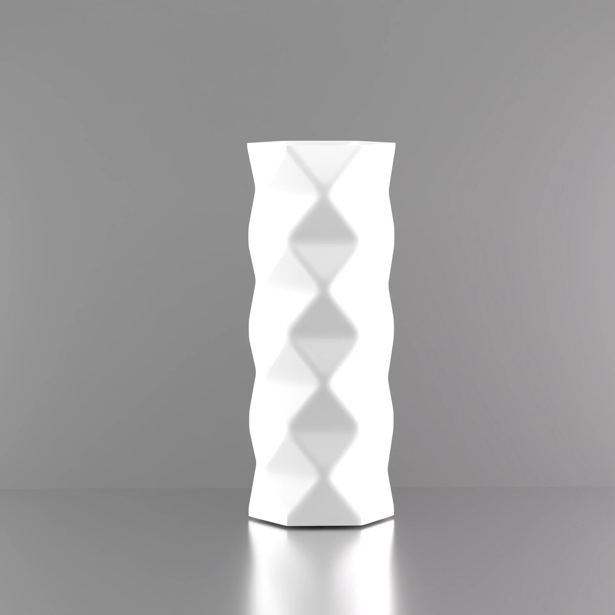 3d-gezellig Infiniti - Vaas - Waterdicht - Wit - Maat 35 cm - Kunststof - Modern - Bloemenvaas - 100% gerecycled PLA (bioplastic)
