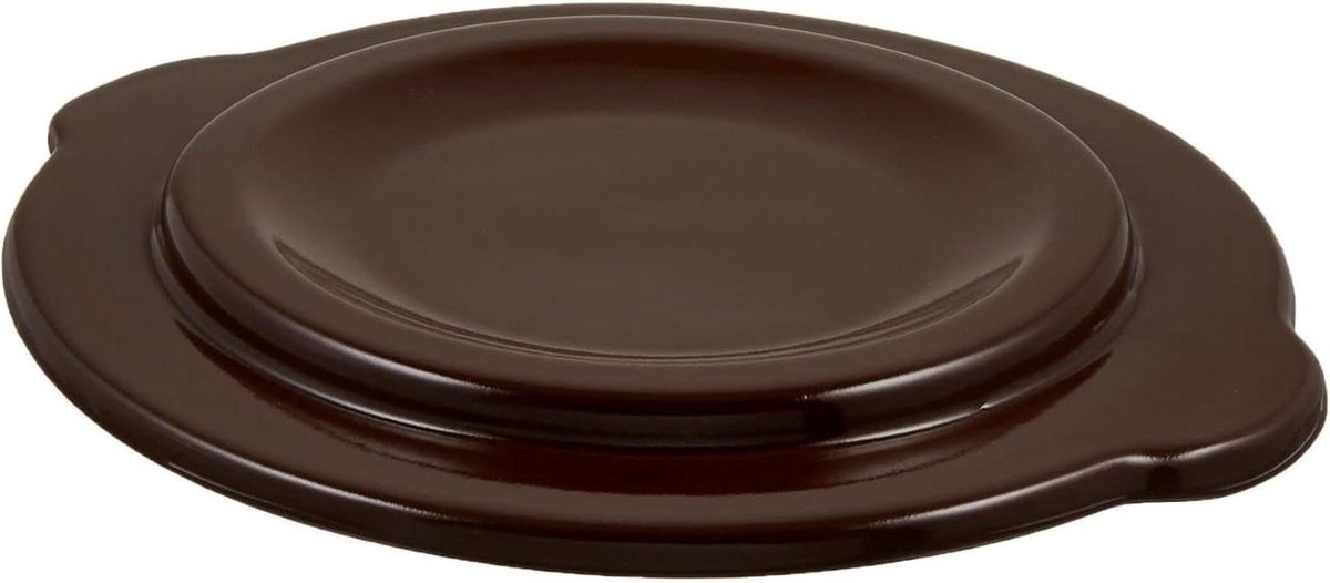 Aardewerk Crock Cover - Pot Deksel - Voedsel Beitsen - Duurzaam Steengoed - 3 Gallon - Bruin