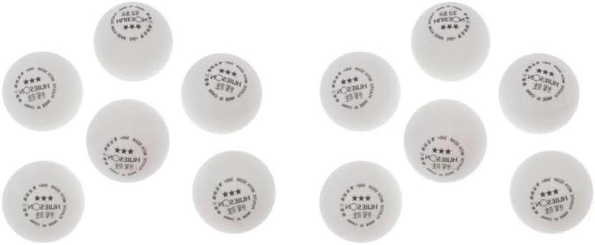 Tafeltennisballen - Bal set - Training en wedstrijd - Driesterren kwaliteit - 6 stuks 40+ - Wit