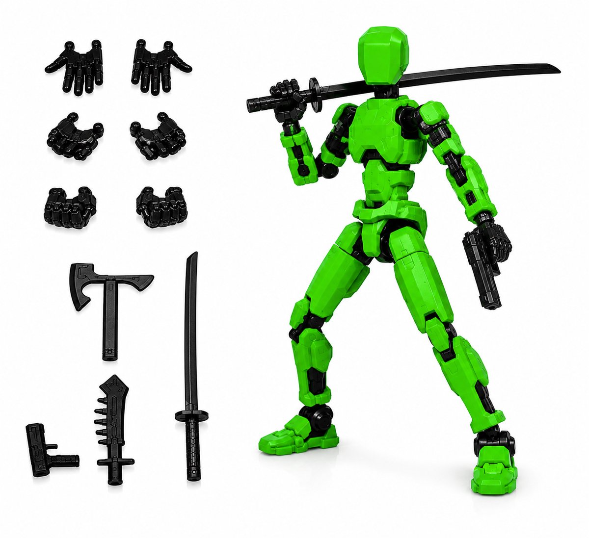 Enluxe T13 Stick Action Figure - Flexibele Beweegbare Pop met wapens